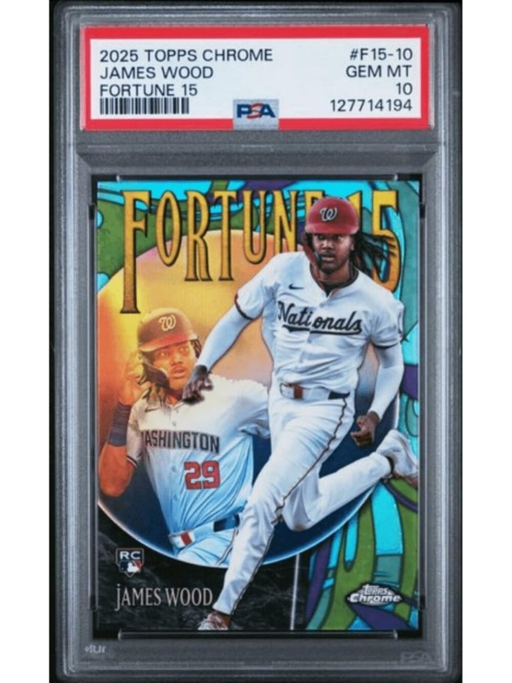 2025 Topps Chrome Rookie Baseball Card #F15-10 Gem Mint PSA 10 - Rare